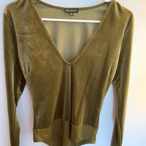 Olive green long sleeve body suit
